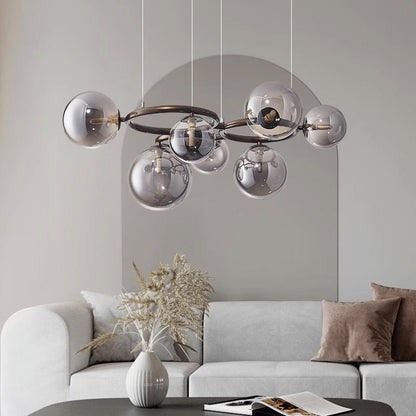 Sleek Glass Pendant Cluster Ceiling Light