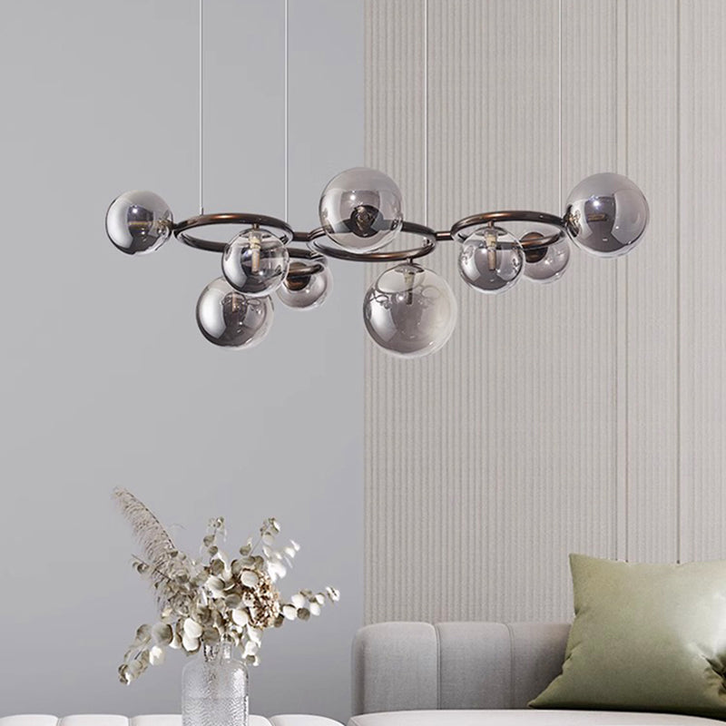 Sleek Glass Pendant Cluster Ceiling Light