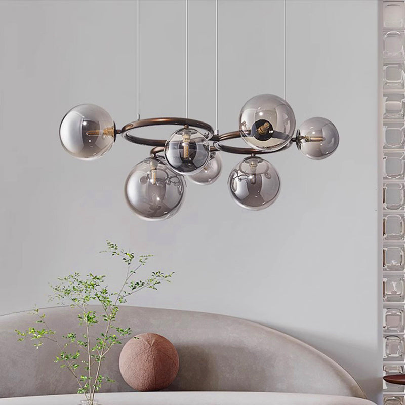 Sleek Glass Pendant Cluster Ceiling Light
