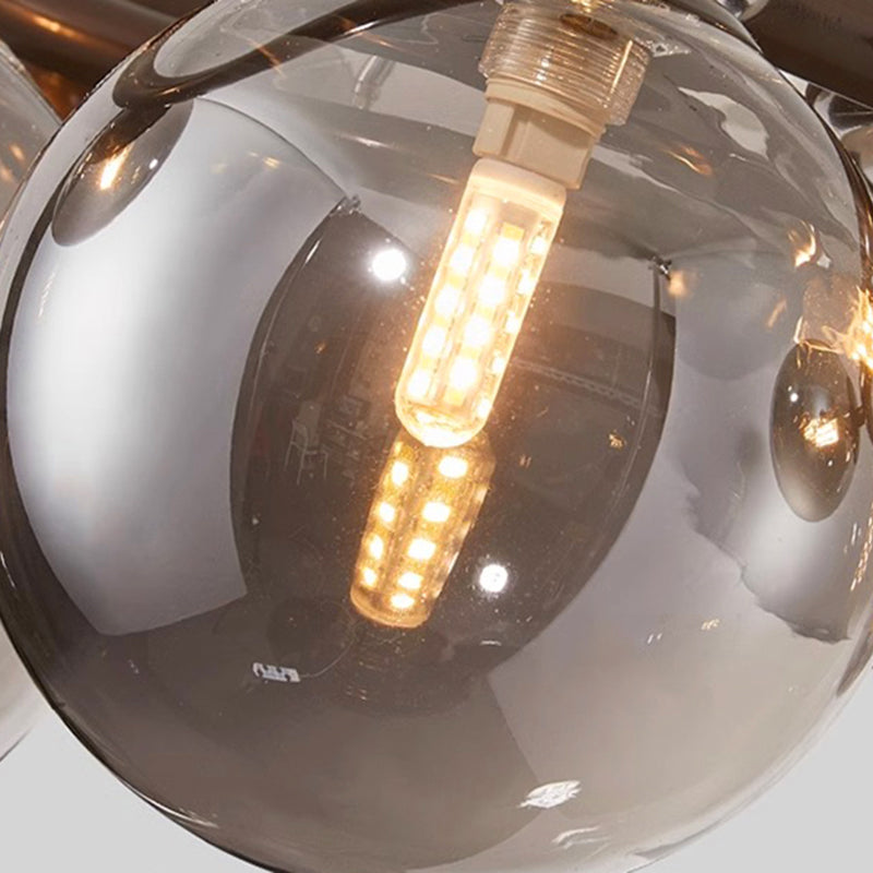 Sleek Glass Pendant Cluster Ceiling Light
