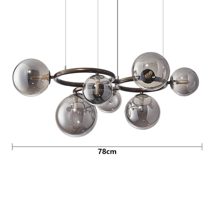 Sleek Glass Pendant Cluster Ceiling Light