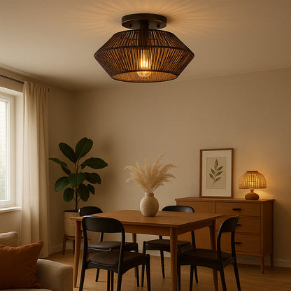 Novion | Vintage Bamboo Woven Ceiling Lamp for a Modern Elegance 2