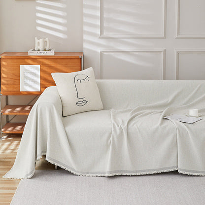 Simple Plush Chenille Couch Cover Machine Washable