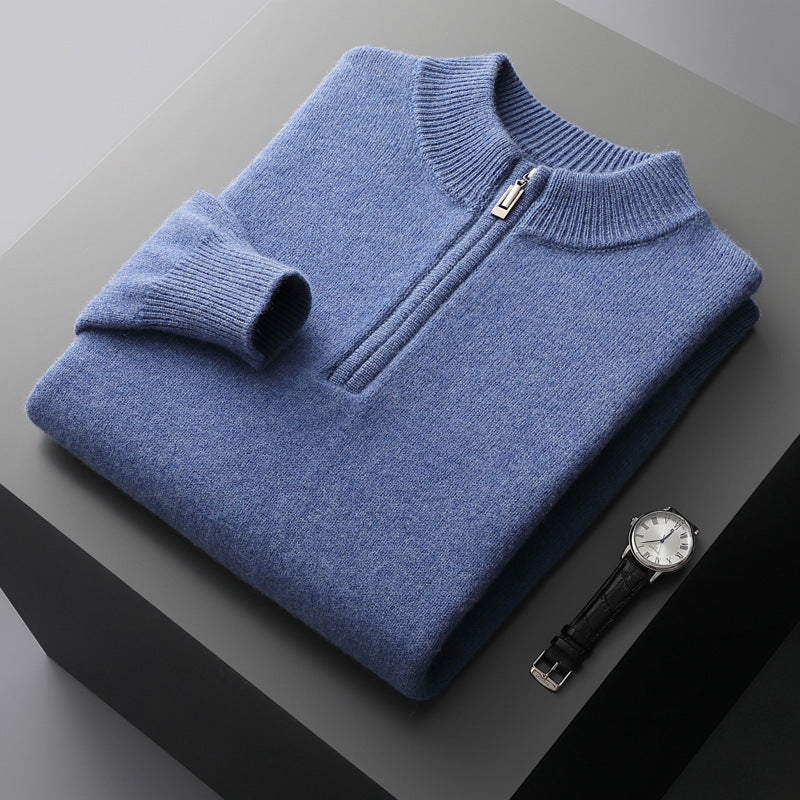 Soft Australian Wool Half Zip Jumper