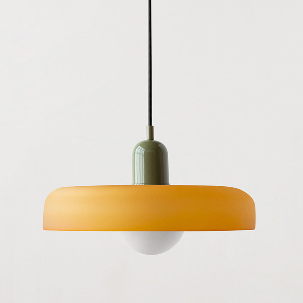 Colorful Glass Drop Pendant Light With Adjustable Arm