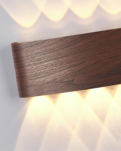 Rustic Wood LED Outdoor Wall Light Waterproof