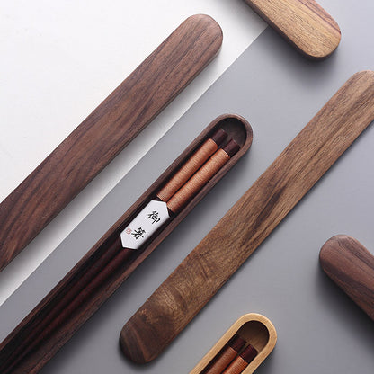 Traditional Wooden Chopsticks Set in Gift Box - Lusomart