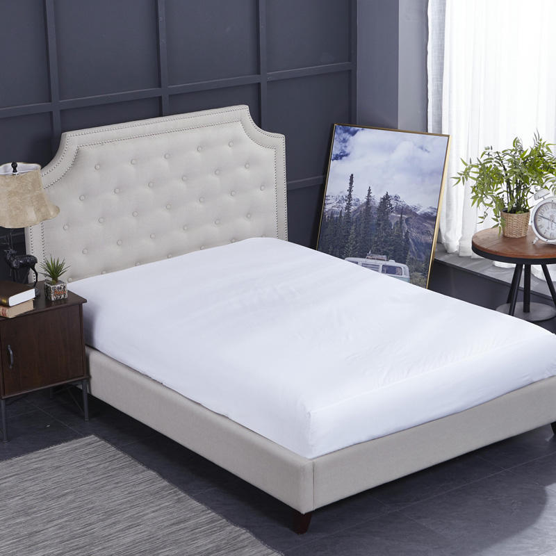 Navy Blue Stripe Soft Cotton White Bed Sheet Set