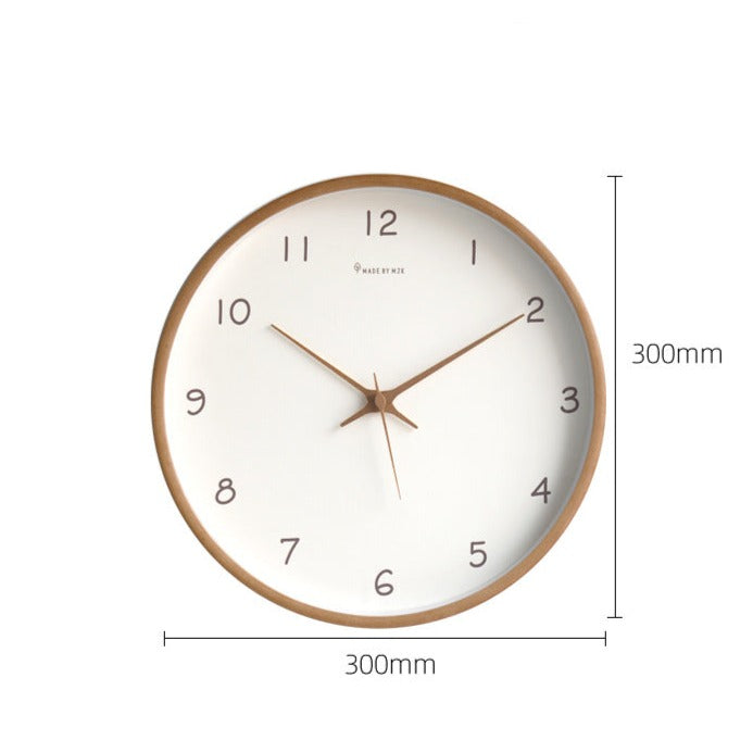 Rustic Wooden Round Wall Clock for Home Decoration