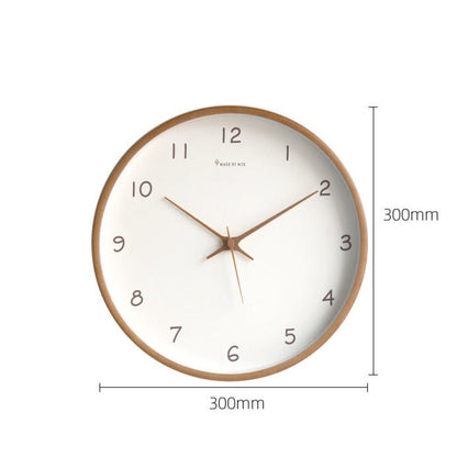 Rustic Wooden Round Wall Clock for Home Decoration