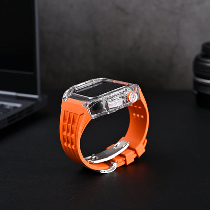 Premium Fluoro Band & Black Case Kit For Apple Watch