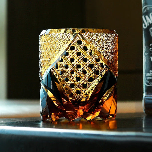 Luxury Handmade Whiskey Glass Set with Wood Gift Box - Lusomart
