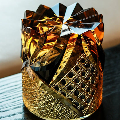 Luxury Handmade Whiskey Glass Set with Wood Gift Box