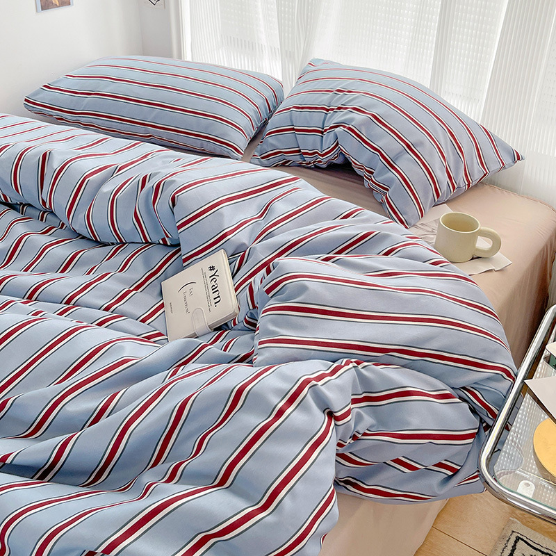 Soft Green and White Bedding Set for Minimalist Room - Lusomart