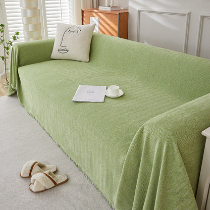 Simple Plush Chenille Couch Cover Machine Washable