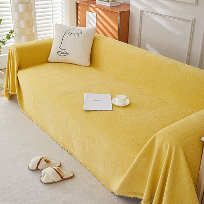Simple Plush Chenille Couch Cover Machine Washable