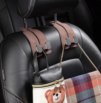 Premium Car Back Seat Double Hooks with Soft Pads