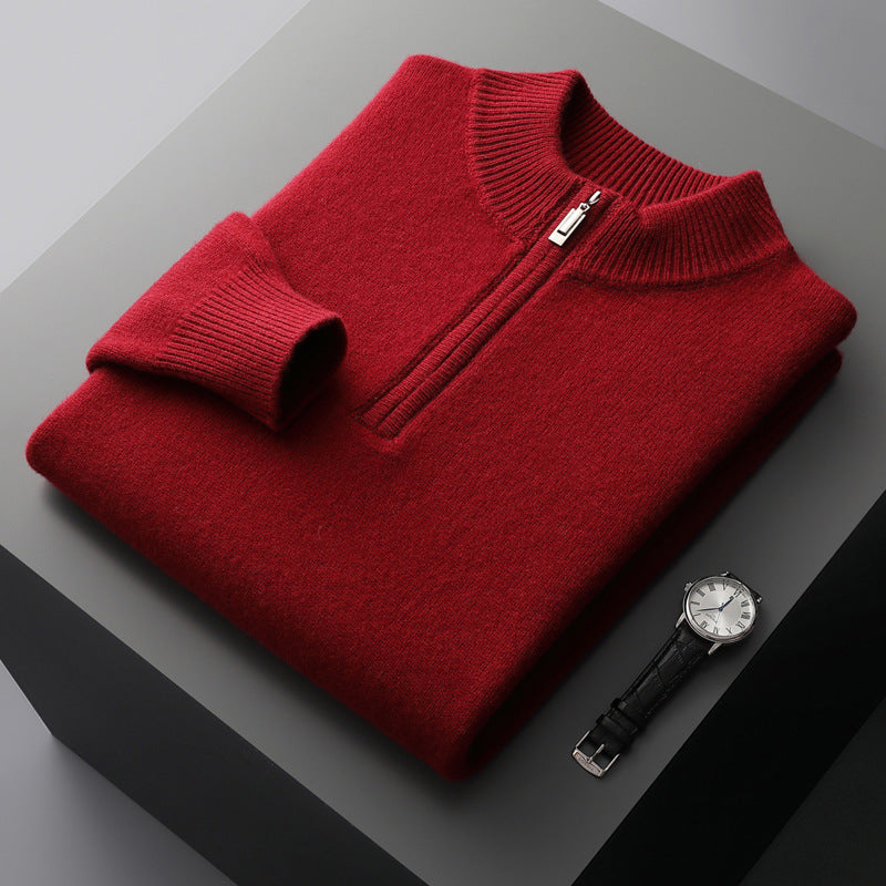 Soft Australian Wool Half Zip Jumper