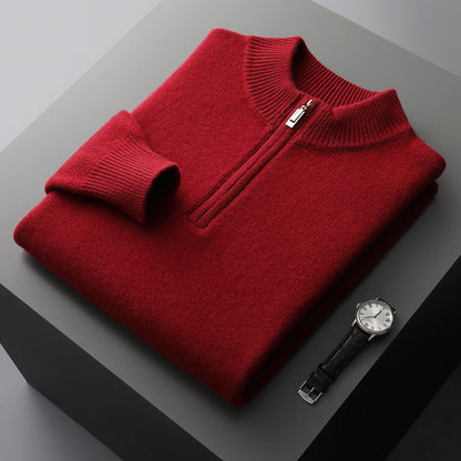 Soft Australian Wool Half Zip Jumper