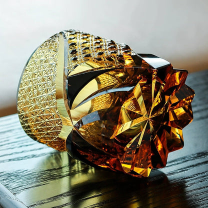 Luxury Handmade Whiskey Glass Set with Wood Gift Box