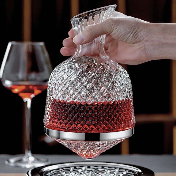 Luxury Crystal 360 Rotating Wine Decanter