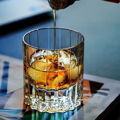 Colorful Japanese Whisky Glasses Set with Wood Gift Box