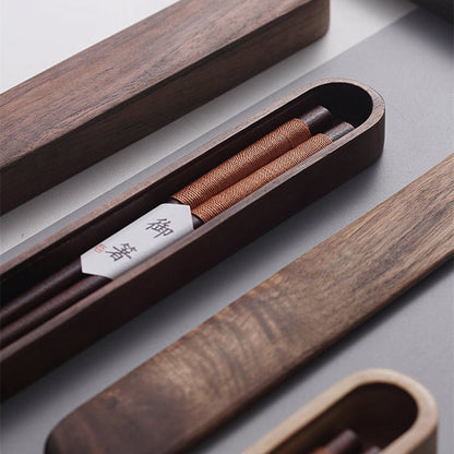 Traditional Wooden Chopsticks Set in Gift Box