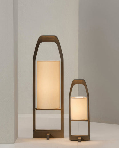 Traditional Wooden Floor Lamp, Warm Zen Style - Lusomart