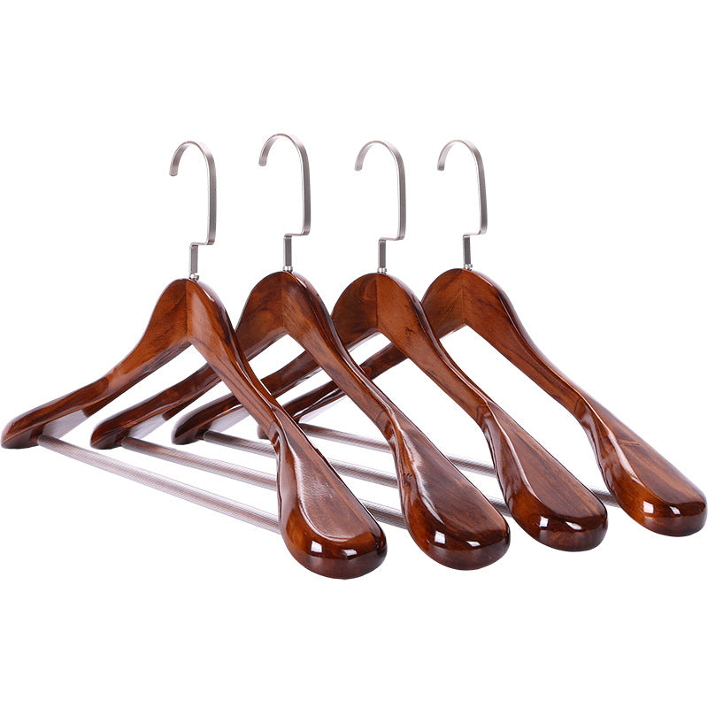 Strong Wooden Clothes Hangers With Metal Clips