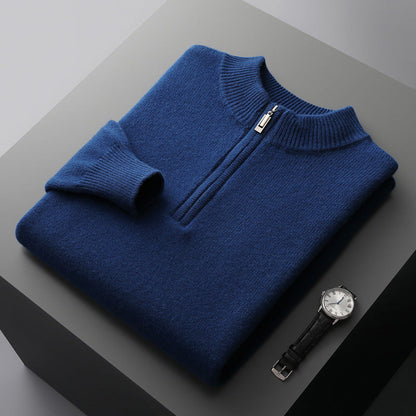 Soft Australian Wool Half Zip Jumper