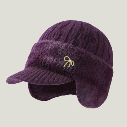 Warm Fleece Lined Trapper Beanie Hat