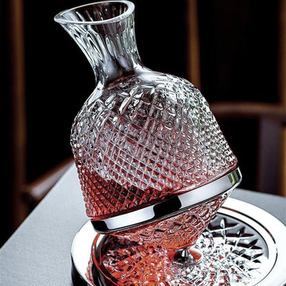 Luxury Crystal 360 Rotating Wine Decanter
