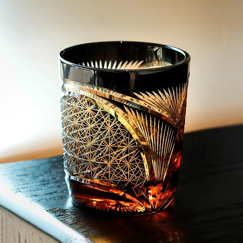 Luxury Engraved Whisky Glass Set with Wood Gift Box - Lusomart