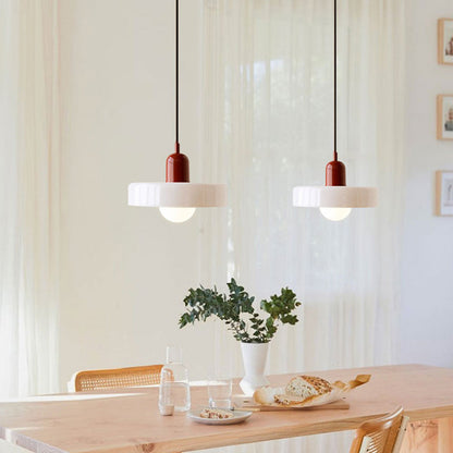 Colorful Glass Drop Pendant Light With Adjustable Arm