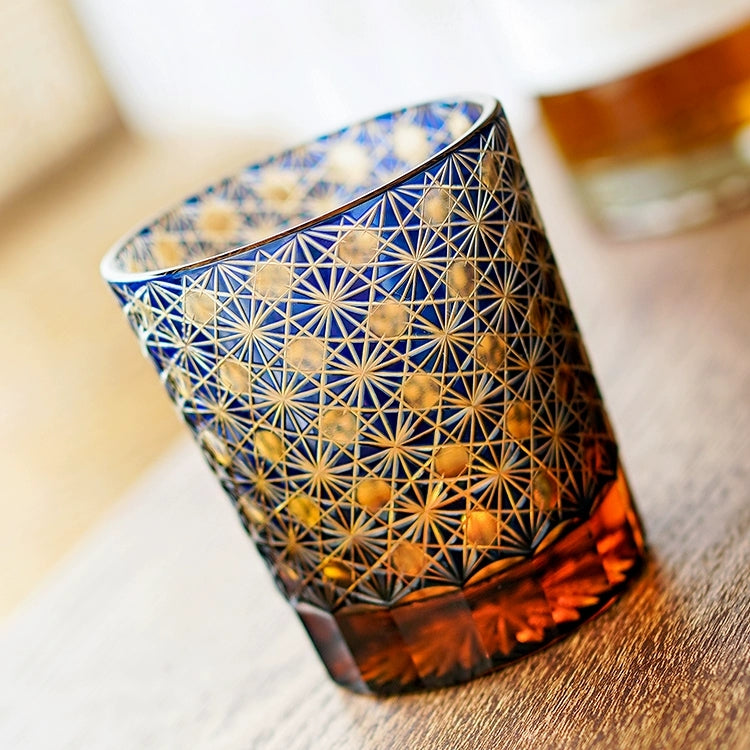 Luxury Engraved Amber Whisky Glasses Gift Set - Lusomart