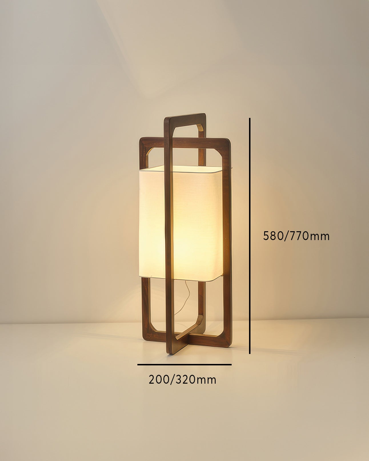 Traditional Wooden Floor Lamp, Warm Zen Style