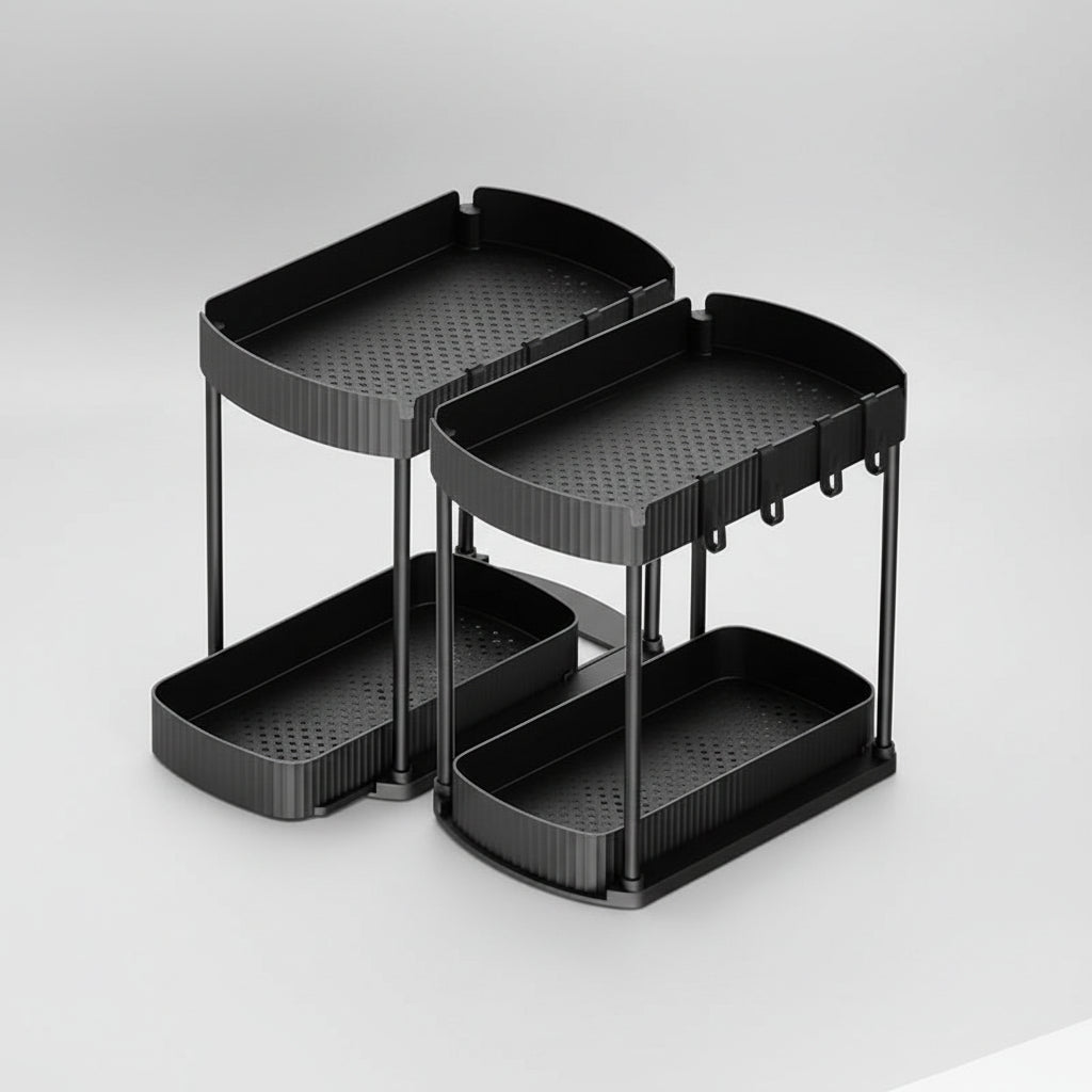 Space Saving Under Sink Storage Drawers 2 Pack