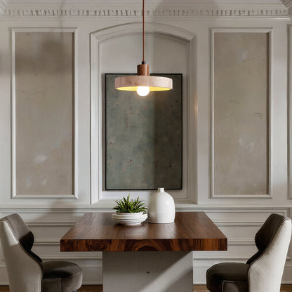 Natural Stone Pendant Light Adjustable Style - Lusomart
