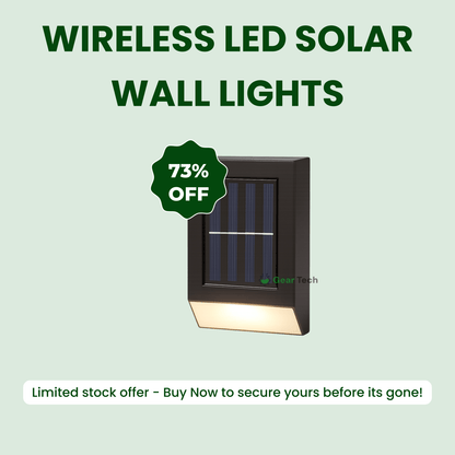 Solar Powered LED Outdoor Wall Light for Patio and Pathway