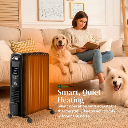 Compact 2500W Electric Space Heater With Remote Control