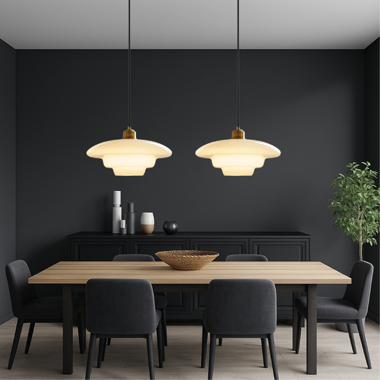 Stylish White Glass Pendant Light for Modern Homes - Lusomart