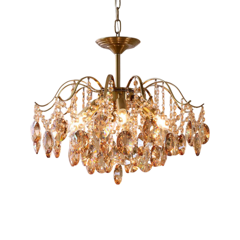 Elegant Crystal Ceiling Light with Premium Decor Accents - Lusomart