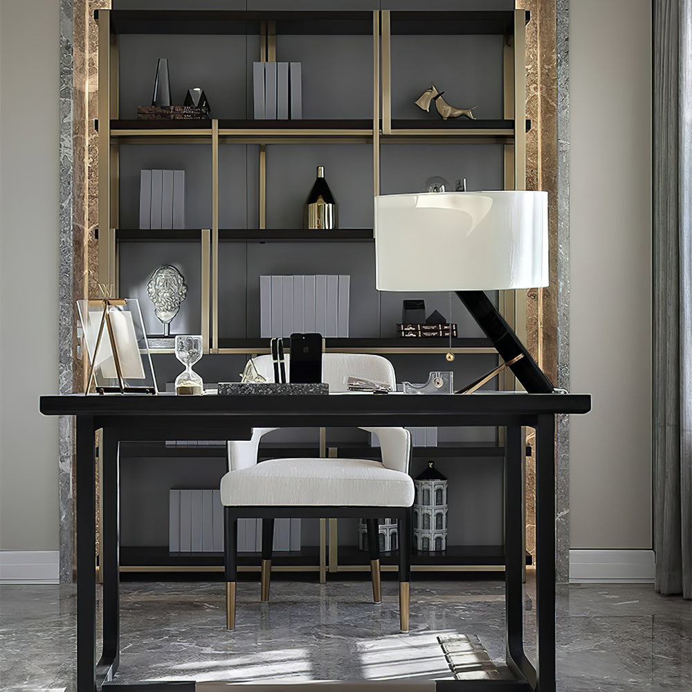 OpalLuxe – Refined Table Lamp with Golden Accents 2