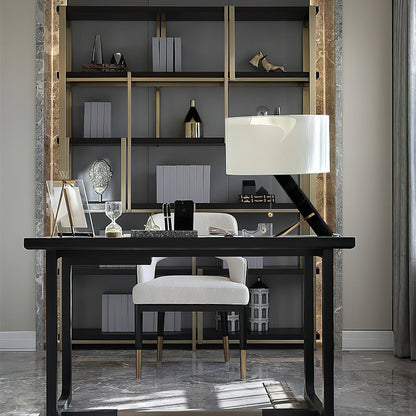 OpalLuxe – Refined Table Lamp with Golden Accents 2