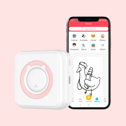 Portable Compact Bluetooth Sticker Photo Printer - Lusomart