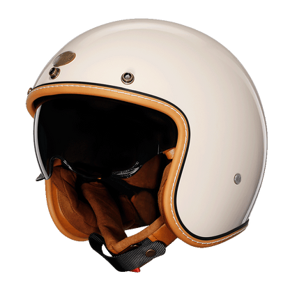 Classic Open Face Motorcycle Helmet with Ventilated Shell - Lusomart