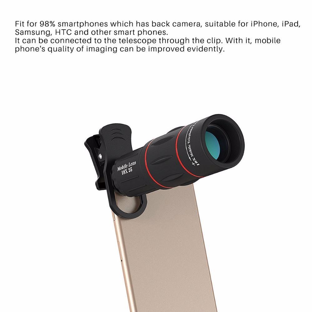 OptiZoom | Powerful 18X Mobile Telescope Lens with Tripod Clip 1