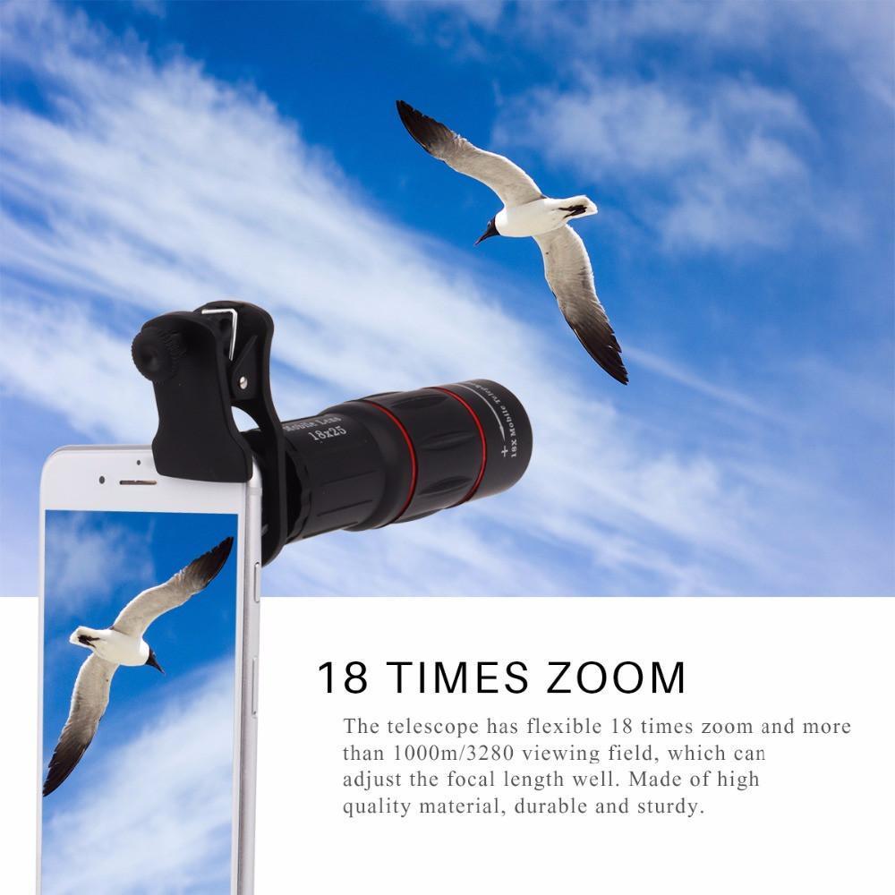 OptiZoom | Powerful 18X Mobile Telescope Lens with Tripod Clip 3