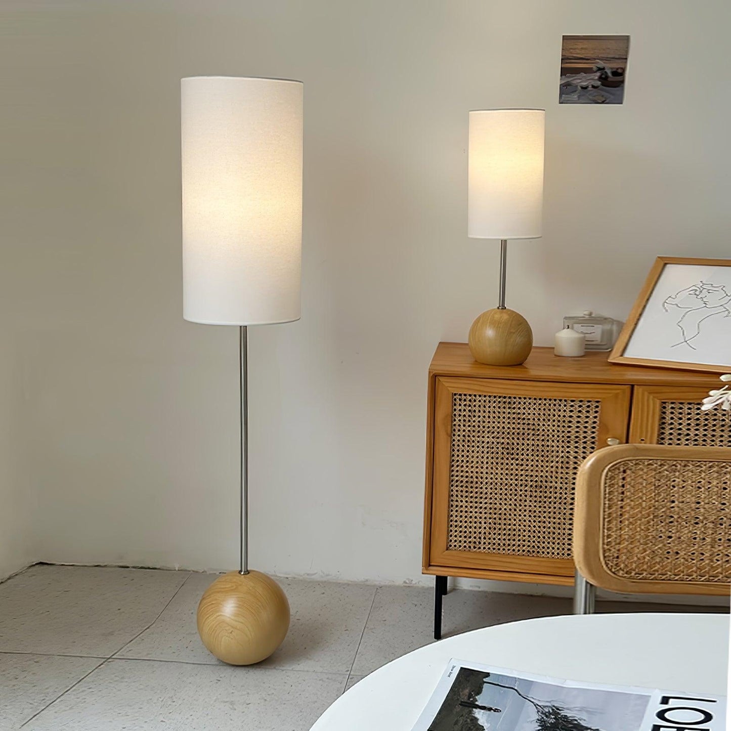 Orbis | Modern Minimalist Wooden Floor Lamp for Living Room Ambiance 4