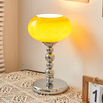 OrbitLume – Stylish Space-Age Glass and Chrome Table Lamp 2